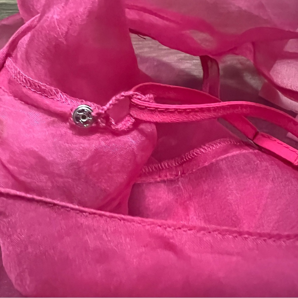 Cinq A Sept Katerina Silk Organza Top 100% Pink S… - image 6